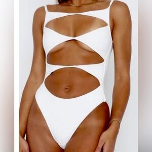 White fox white cut out one piece.